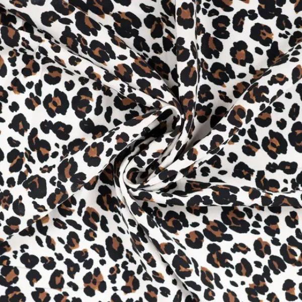 Viskose Twill Animalprint auf Sand